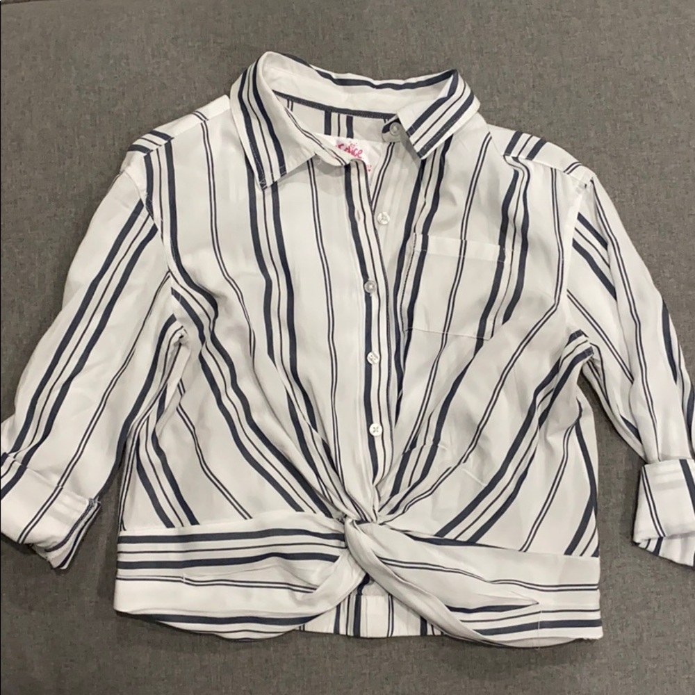 Justice Striped Long Sleeve Shirt